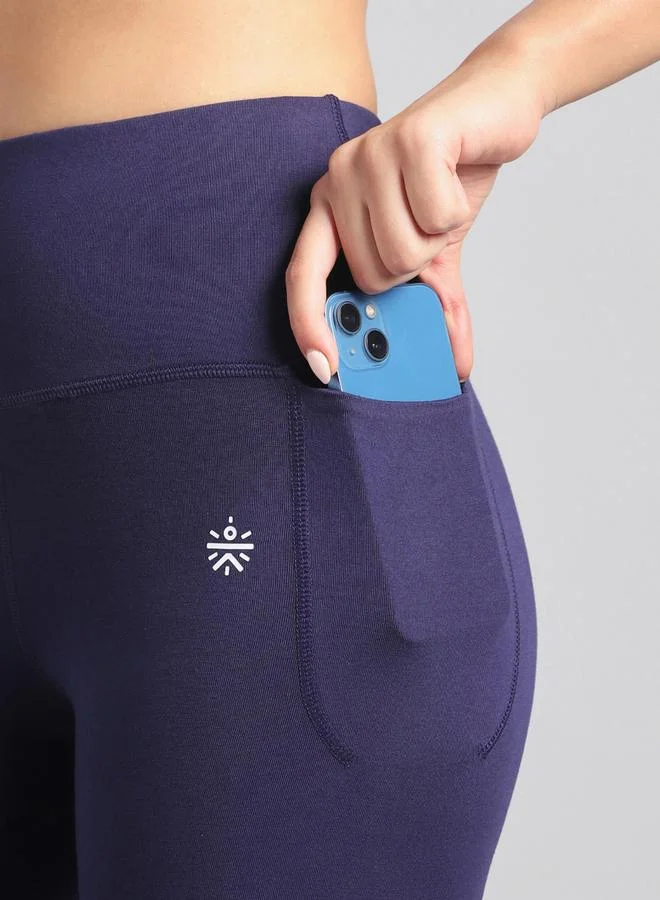 Cult  Women Navy Yoga Flow Cotton Graphic Leggings for Women | Best Price UAE